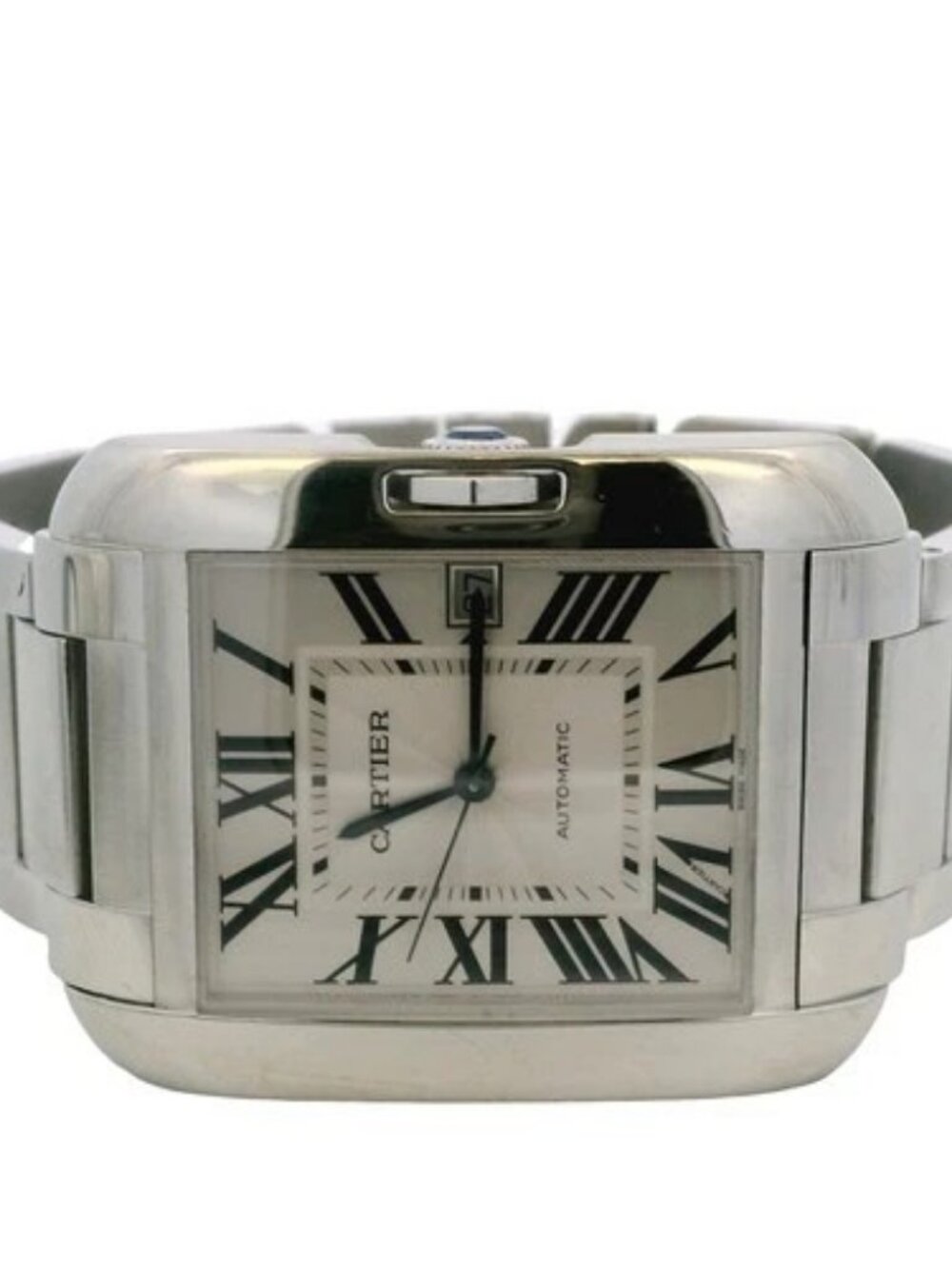 Cartier Tank Anglaise XL 3507 47mm Silver Dial Stainless Steel Automatic Watch